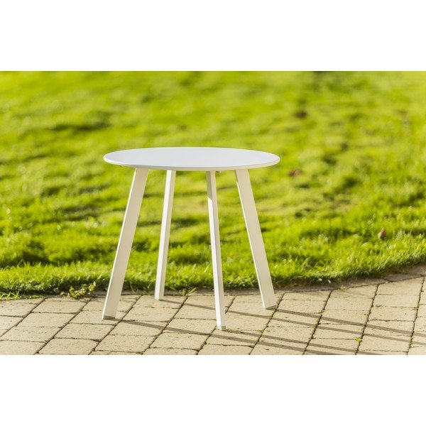 Biely nízky záhradný stolík Timpana Mismo-image-1