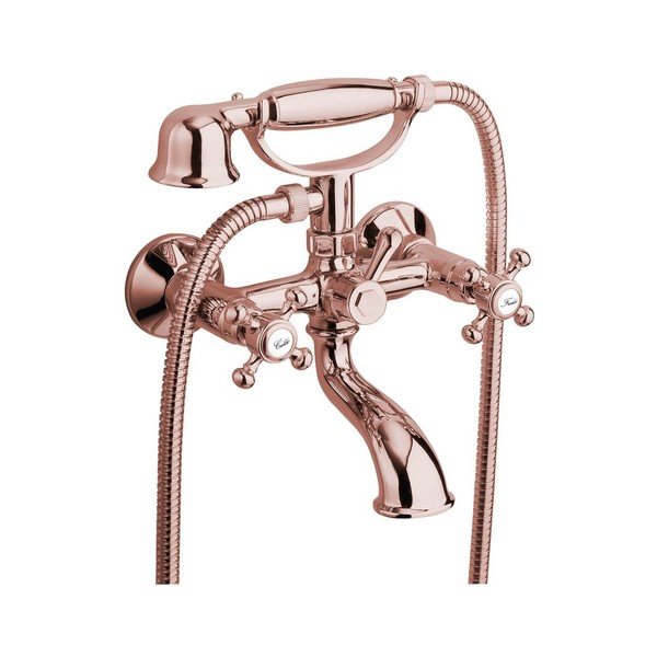 Ružová nástenná vaňová batéria (2 výstupy) Antea – Sapho