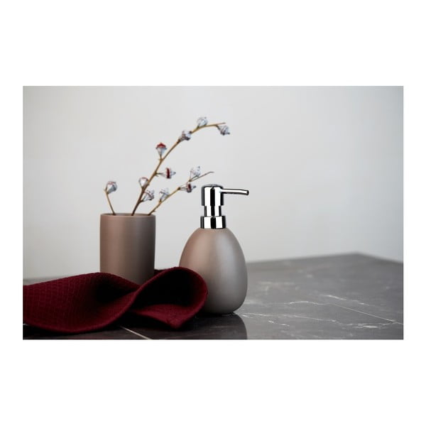 Hnedý keramický pohárik na zubné kefky Wenko Polaris-image-1