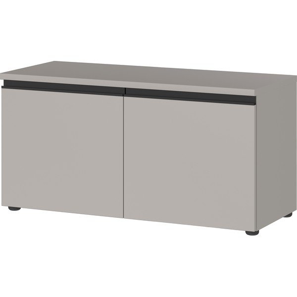 Sivá skrinka na topánky s lavicou Bastia – Germania