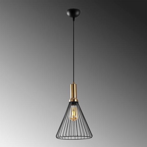 Čierne závesné svietidlo s kovovým tienidlom ø 24 cm Dear – Opviq lights-image-4