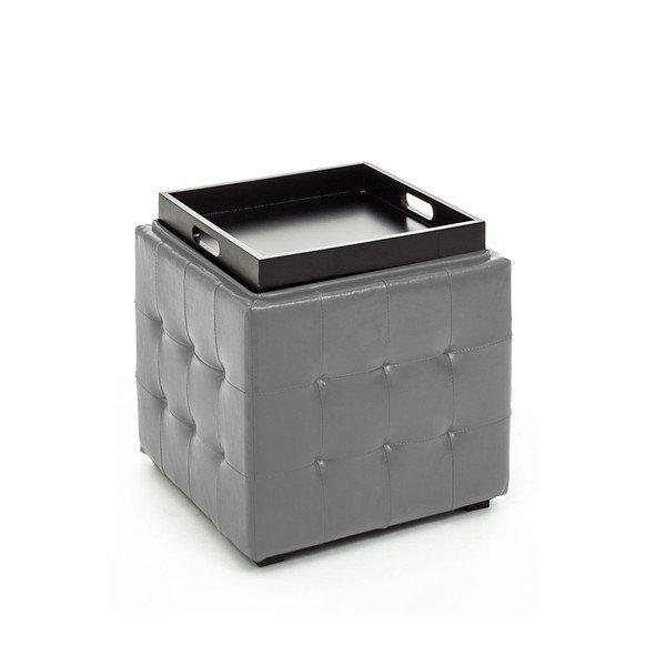 Sivý puf s úložným priestorom Tomasucci Case-image-2