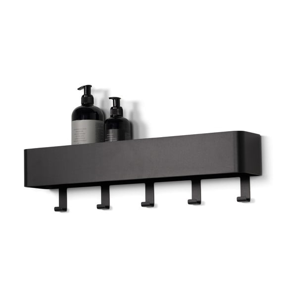 Čierna nástenná oceľová kúpeľňová polička Multi – Spinder Design-image-2