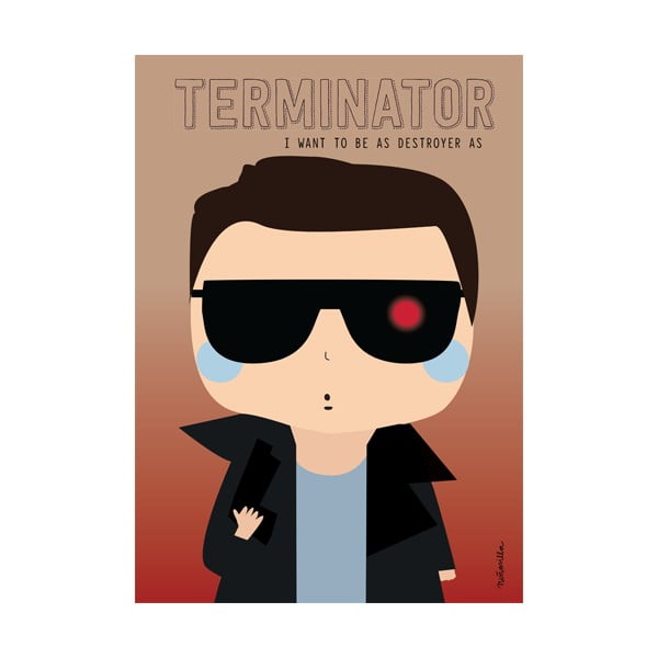 Plagát NiñaSilla Terminator, 21 x 42 cm