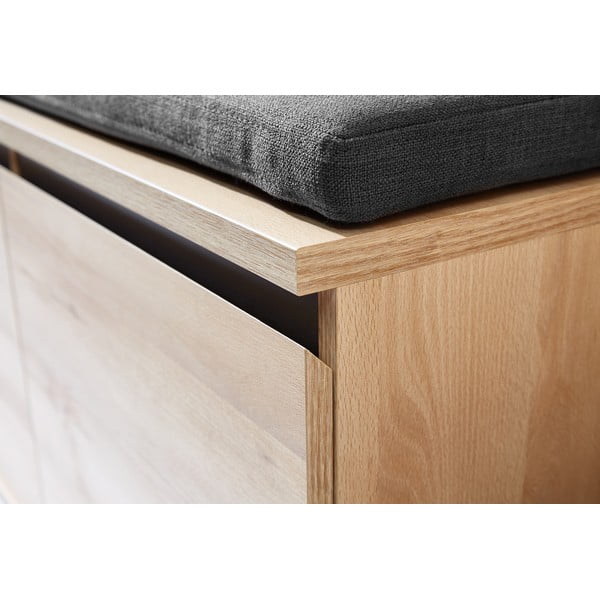 Skrinka na topánky v dekore buka s lavicou Lissabon - Germania-image-4