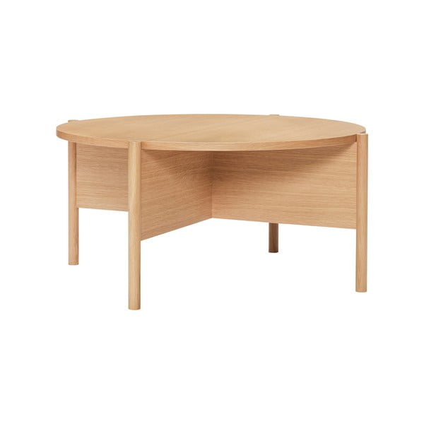 Okrúhly konferenčný stolík v dekore duba v prírodnej farbe ø 86 cm Heritage – Hübsch