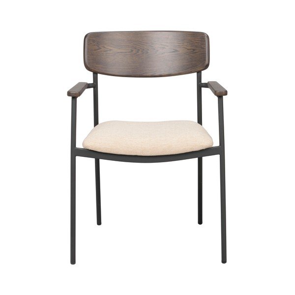 Krémovo-tmavohnedé jedálenské stoličky v súprave 2 ks Maymont – Rowico-image-2