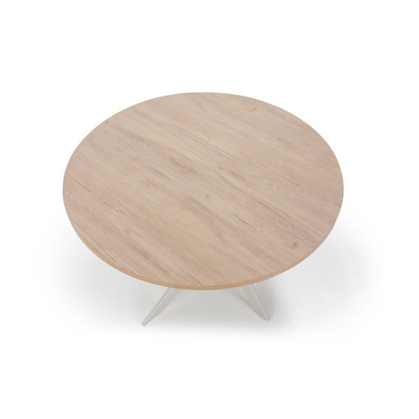 Okrúhly jedálenský stôl s doskou v dubovom dekore ø 120 cm Ther – Marckeric-image-3