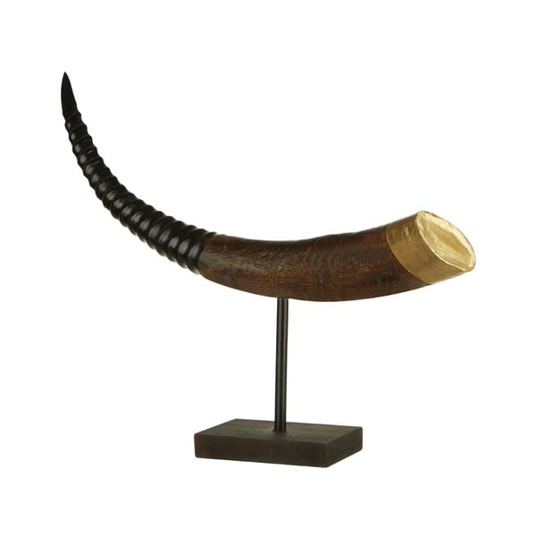 Dekoratívny roh so zlatým detailom Buffalo Horn 