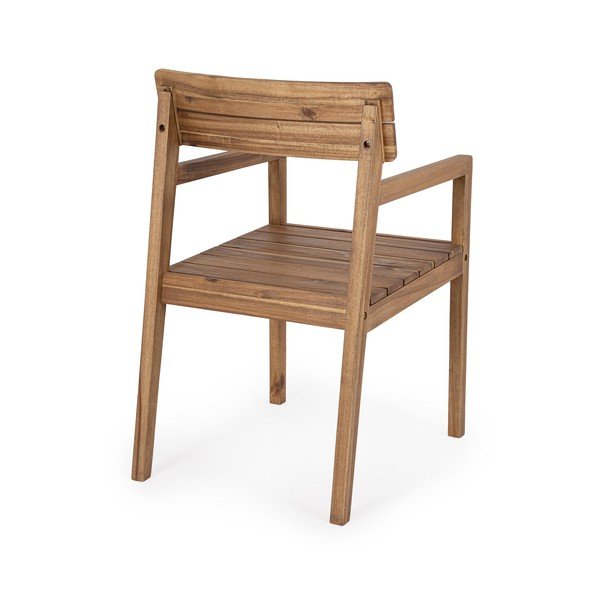 Drevená záhradná stolička v prírodnej farbe Rodano – Bizzotto-image-4