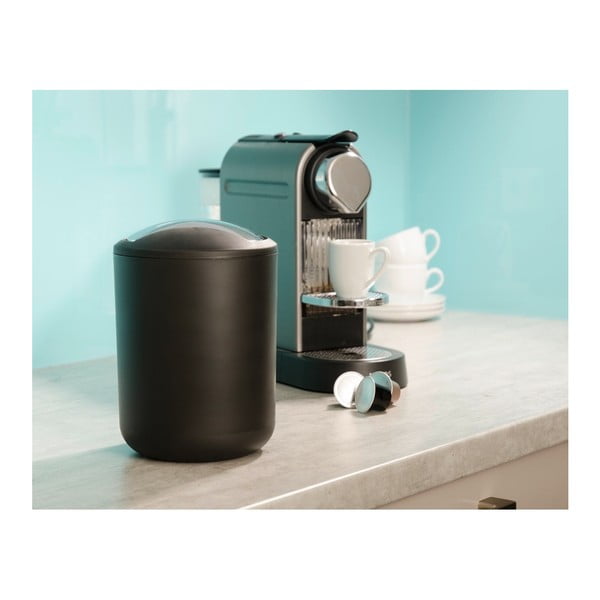 Čierny odpadkový kôš Wenko Brasil S, výška 21 cm-image-1