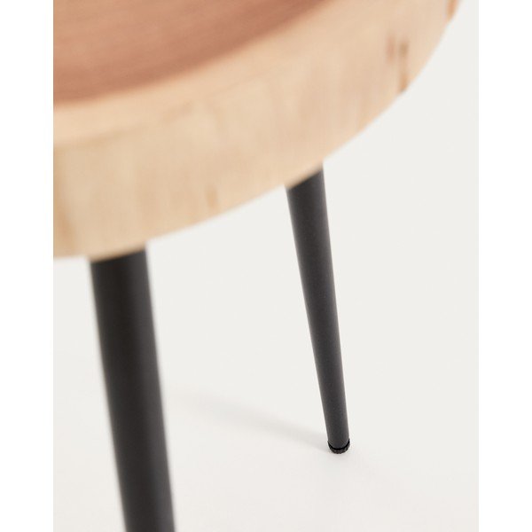 Okrúhly odkladací stolík s doskou z akácie 35x35 cm Tanive – Kave Home-image-3