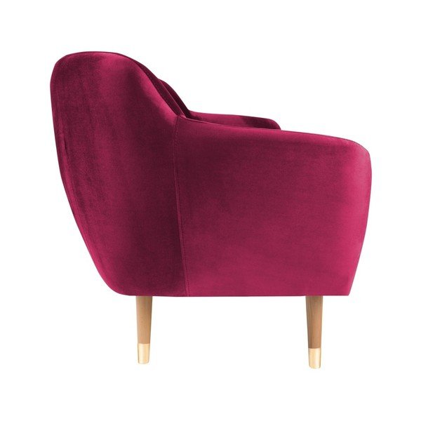 Ružová zamatová pohovka Mazzini Sofas Benito, 158 cm-image-3