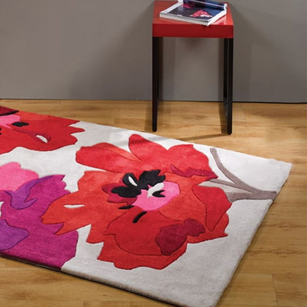Koberec Bloom, 120 x 170 cm, červený