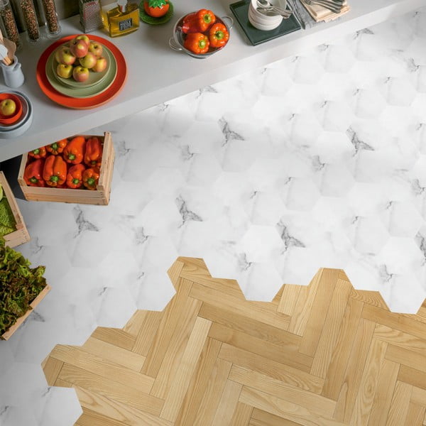 Sada 10 samolepiek na podlahu Ambiance Hexagon-image-3