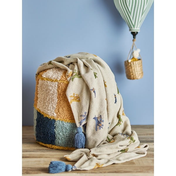 Krémová detská deka 130x160 cm Plane – Bloomingville Mini-image-3