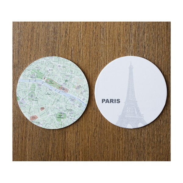 Sada 10 podložiek Design Ideas MapCoasters Paris