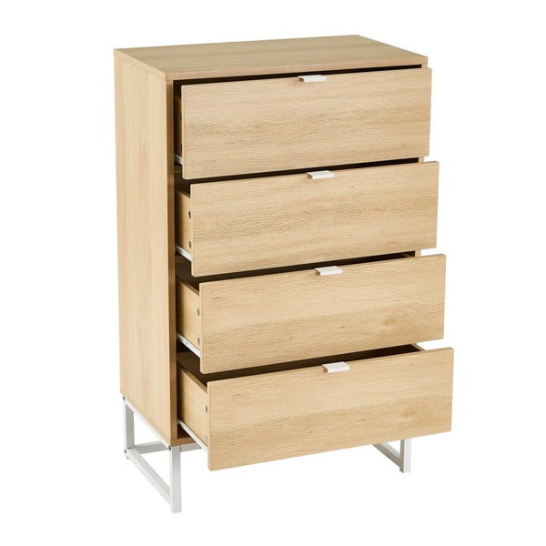 Vysoká komoda v dekore brezy v prírodnej farbe 60x97,5 cm – Casa Selección-image-2