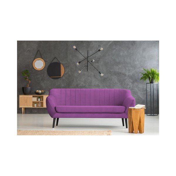 Fialová pohovka pre dvoch Mazzini Sofas Toscane, čierne nohy-image-3