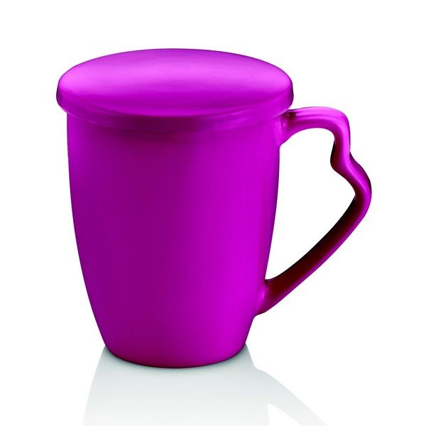 Slivkovofialový porcelánový hrnček s vekom Efrasia