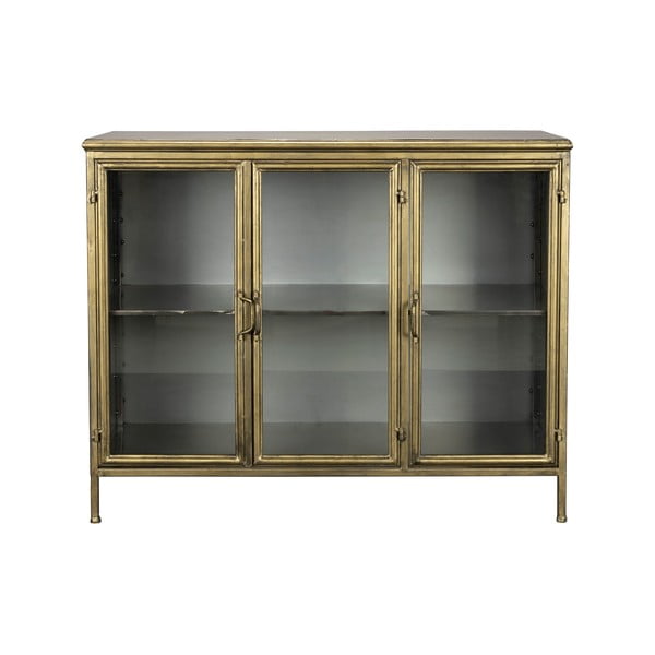 Kovová vitrína v zlatej farbe 100x80x38, 5 cm Gertlush – Dutchbone