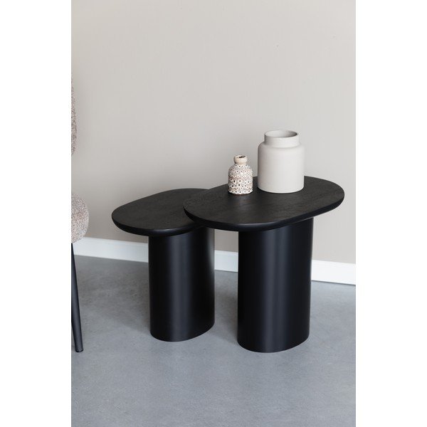 Odkladacie stolíky v súprave 2 ks s doskou z mangového dreva 37x56 cm Bela – White Label-image-2