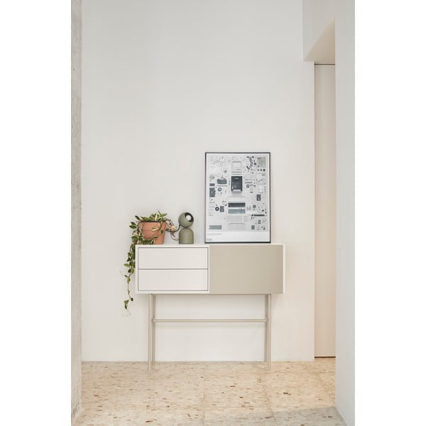 Béžovo-krémový konzolový stolík 35x110 cm Nube – Teulat-image-1