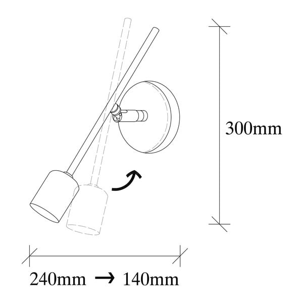 Nástenné svietidlo do zásuvky v striebornej farbe Mizrak – Opviq lights-image-3