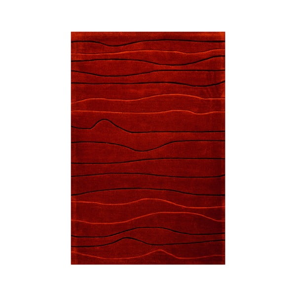 Ručne tkaný koberec Tufting, 120x180 cm, červený