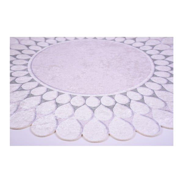 Sivý koberec Vitaus Zinno Yesil, ⌀ 80 cm-image-2