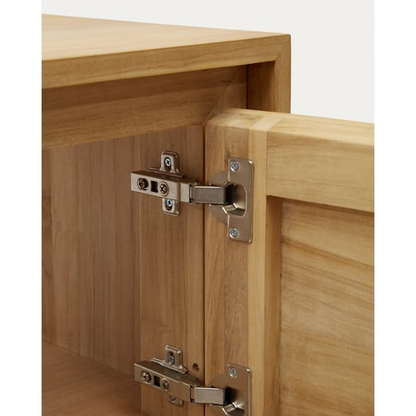 Nízka závesná skrinka pod umývadlo z teakového dreva v prírodnej farbe 120x40 cm Yenit – Kave Home-image-4