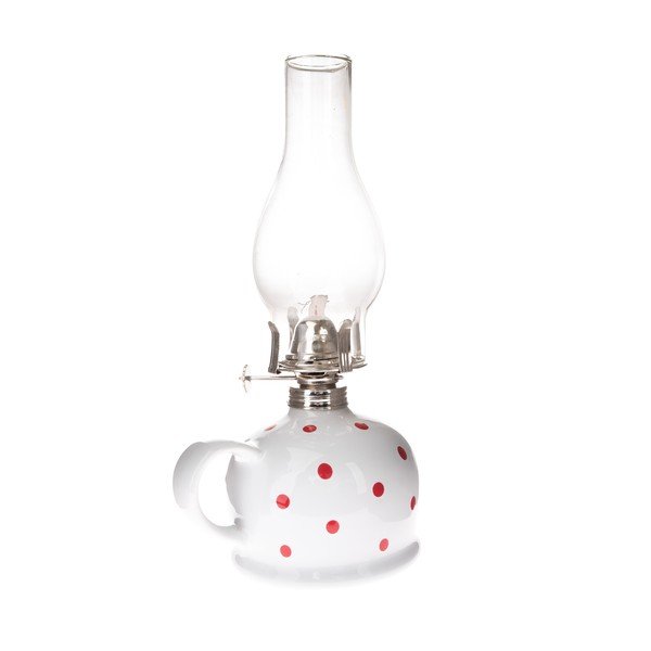 Keramická petrolejová lampa (výška  28 cm) – Dakls