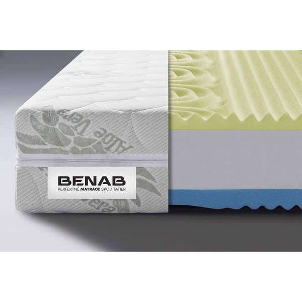 Tvrdý/stredne tvrdý penový obojstranný/termoregulačný matrac 90x200 cm BonLife VISCO - BENAB-image-1