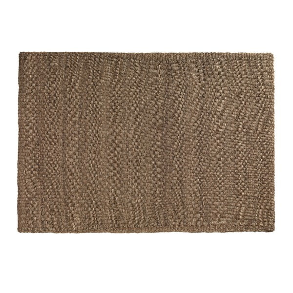Hnedý koberec z morských rias Geese Rustico Natural, 150 × 210 cm