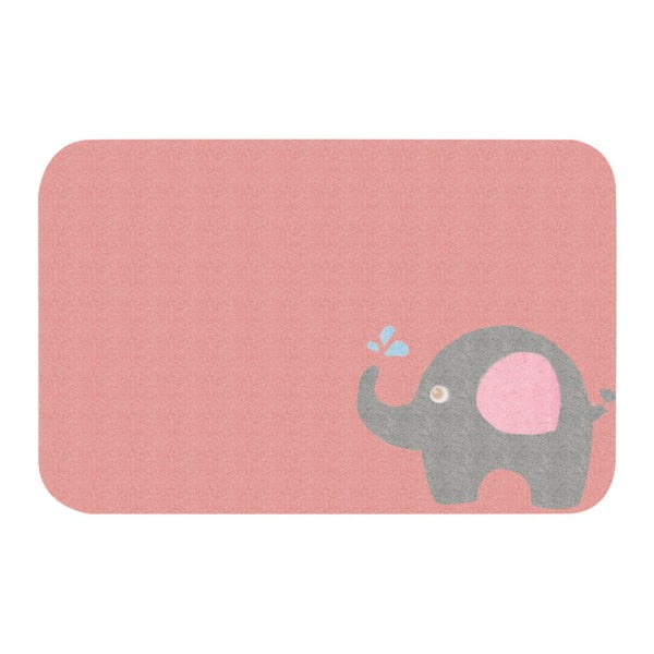 Detský ružový koberec Zala Living Elephant, 67 × 120 cm