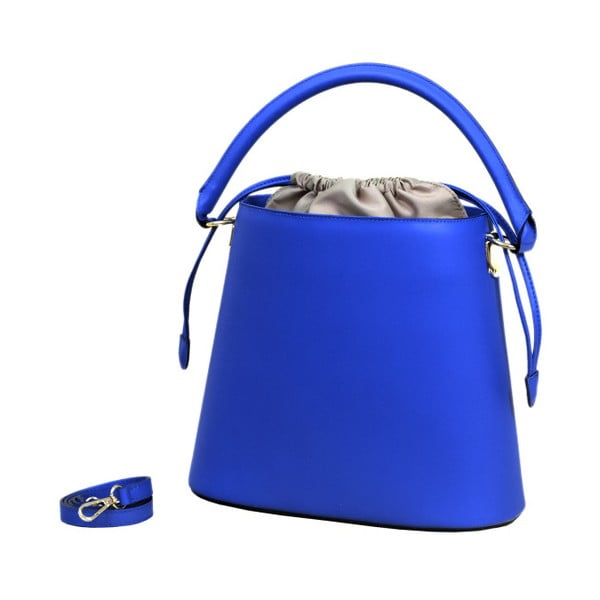 Modrá kabelka z pravej kože Andrea Cardone Fabrizia