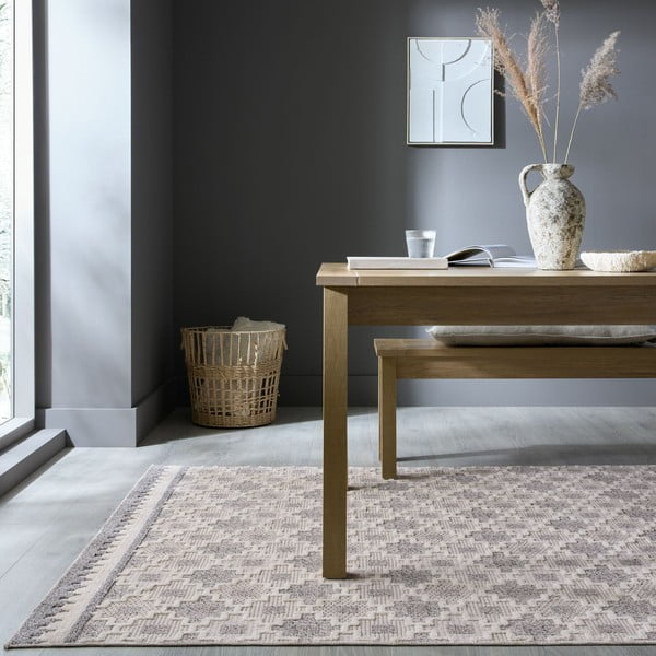 Sivobéžový prateľný koberec 155x230 cm Graysen – Flair Rugs-image-1