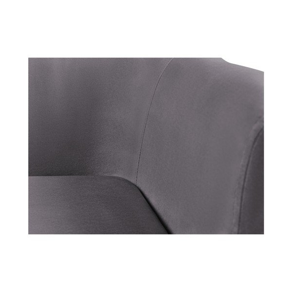 Grafitovosivá zamatová pohovka Kooko Home Glam, 125 cm-image-3