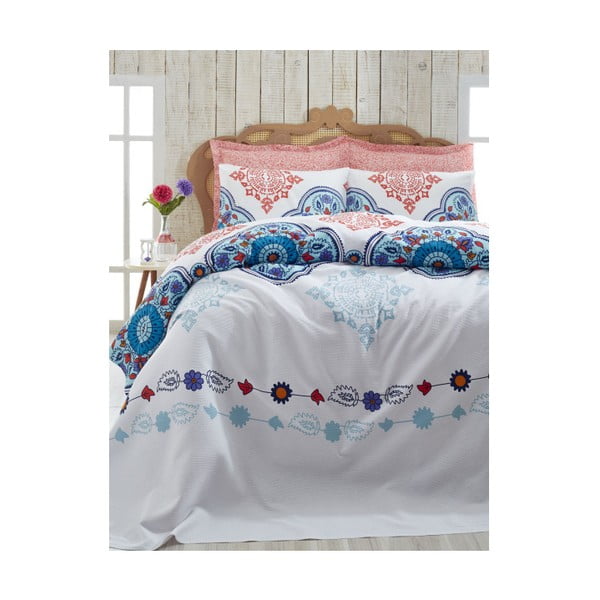 Ľahká prikrývka na posteľ Jerry Cini Blue, 200 x 235 cm