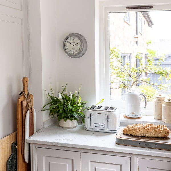 Nástenné hodiny Kitchen Craft Living Nostalgia Grey, ⌀ 25,5 cm-image-1