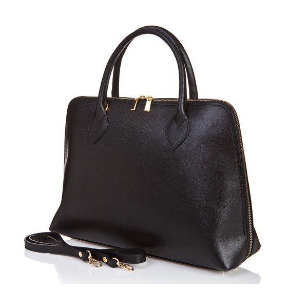 Čierna kožená kabelka Massimo Castelli Liana-image-2