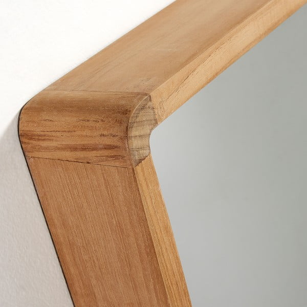 Zrkadlo z teakového dreva Kave Home Sunday, 80 x 65 cm-image-1