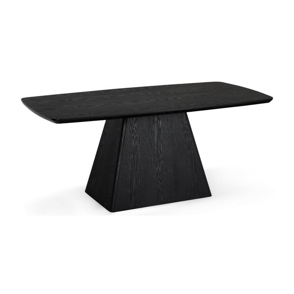 Čierny jedálenský stôl s doskou v dubovom dekore 90x180 cm Star – Furnhouse