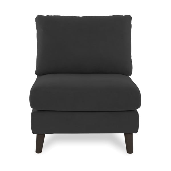 Antracitové kreslo s čiernymi nohami VIVONITA Bill-image-1