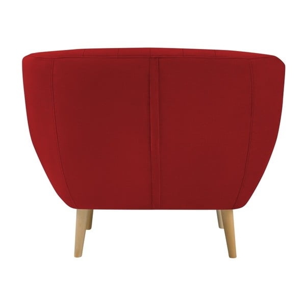 Červené zamatové kreslo Mazzini Sofas Sardaigne-image-4