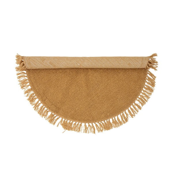 Oranžový vlnený okrúhly koberec ø 110 cm Lenea - Bloomingville-image-3