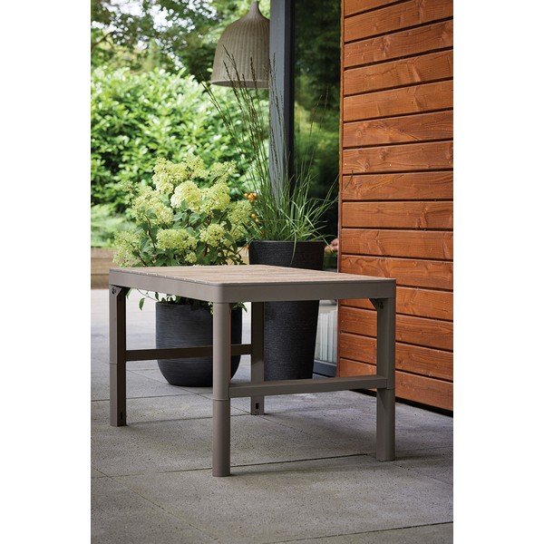 Záhradný konferenčný stolík v dekore orecha 71,5x116 cm Lyon – Keter-image-4