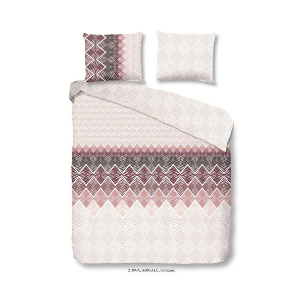 Obliečky na dvojlôžko z bavlny Good Morning Abigale Bordeaux, 200 × 200 cm