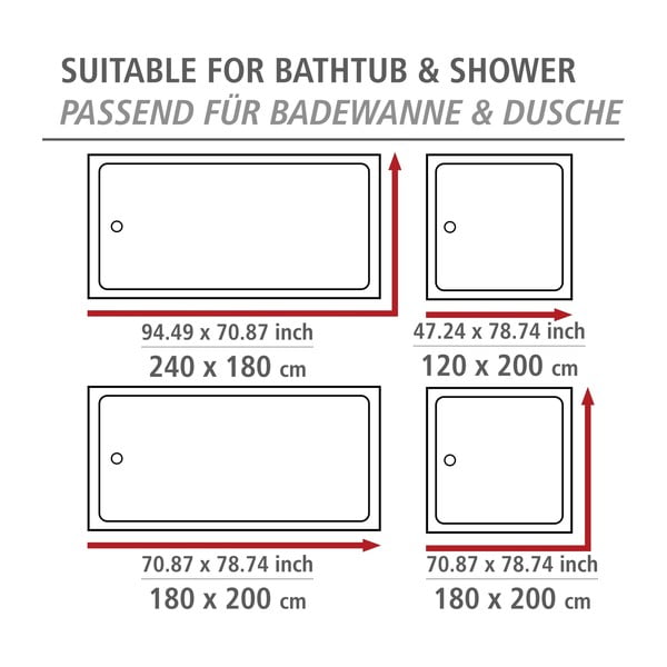 Sprchový záves 180x200 cm Alara - Wenko-image-2
