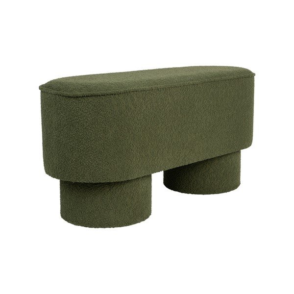 Zelená lavica z textílie buklé Marcos – White Label-image-1